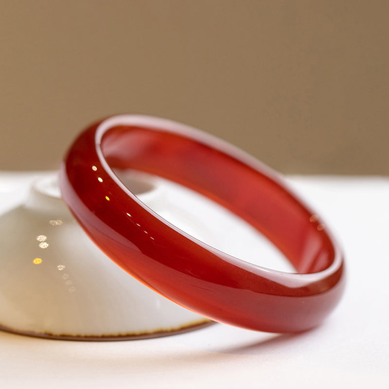 Bracelet de confiance en agate rouge 56 mm