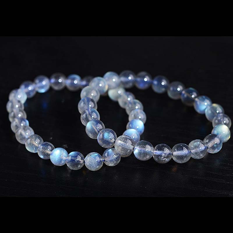 Bracelet de guérison en pierre de lune naturelle, perles de 6 mm pour le calme