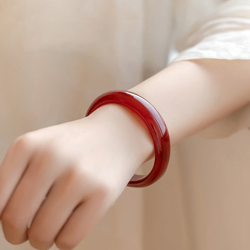 Bracelet de confiance en agate rouge 56 mm