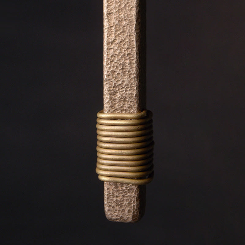 Collier de richesse texturé vintage en cuivre pour la chance spirituelle