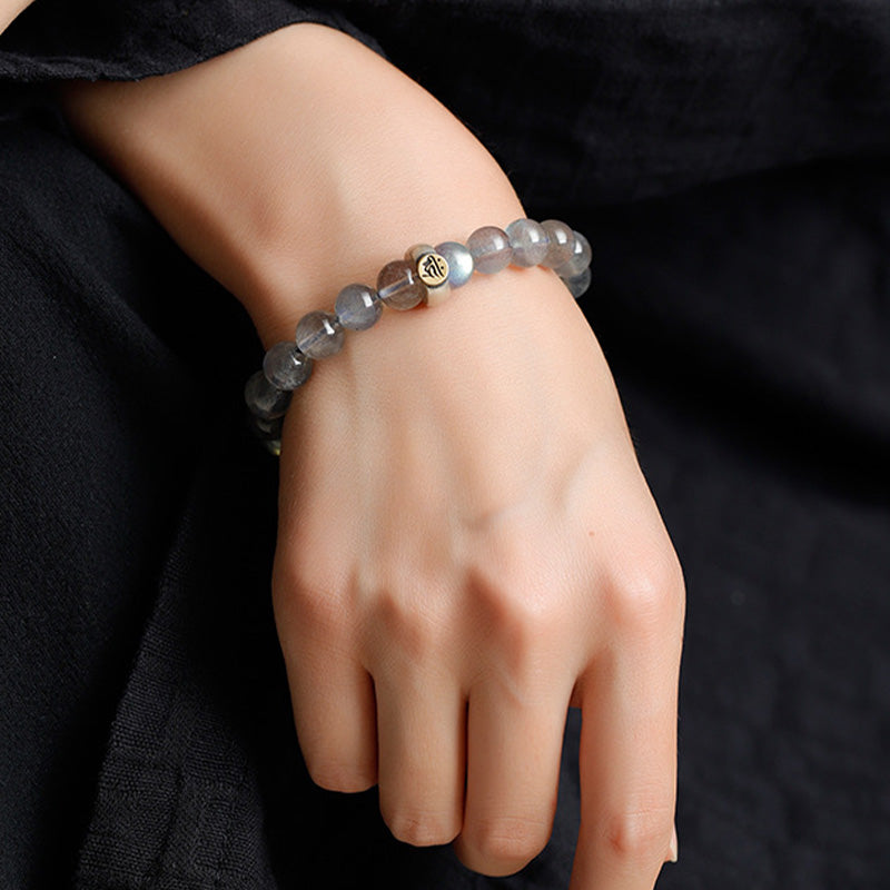 Bracelet Pierre de Lune 8 mm | 12 signes du zodiaque chinois : Amour calme