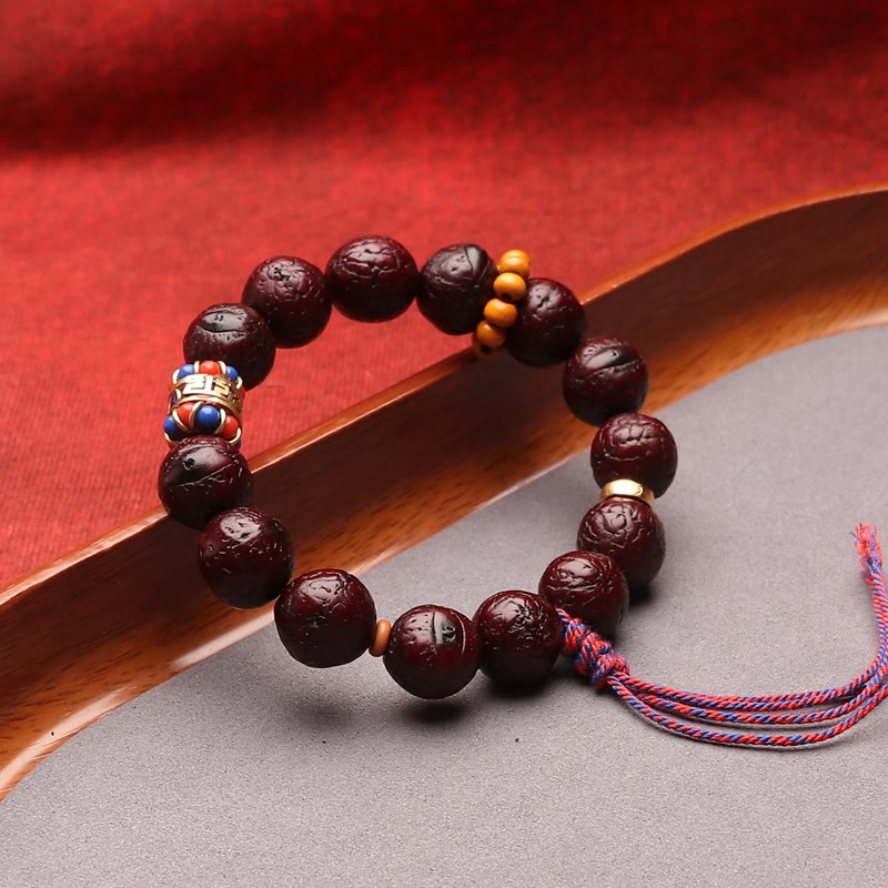 Bracelet Bodhi Seed Peace & Calm avec pompon 15 mm