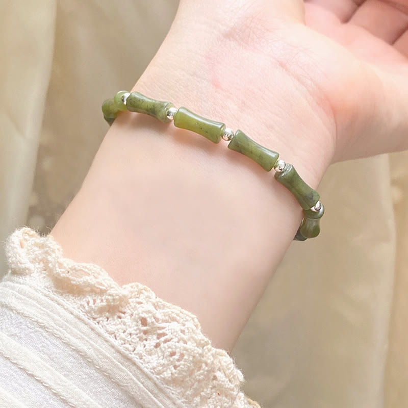 Bracelet d'abondance en jade de 15 cm avec motif chat porte-bonheur Fu