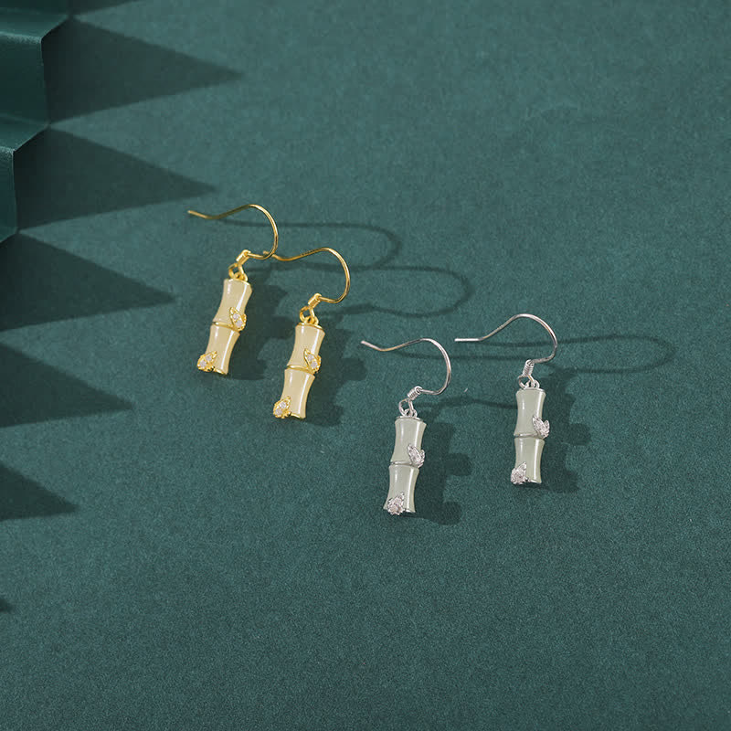 Boucles d'oreilles en argent sterling 925 et jade pour la prospérité et la protection