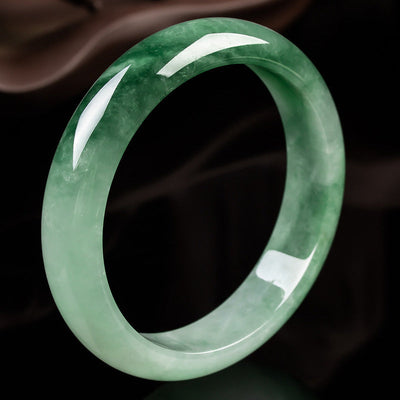 Bracelet jonc porte-bonheur en jade naturel de 55 mm