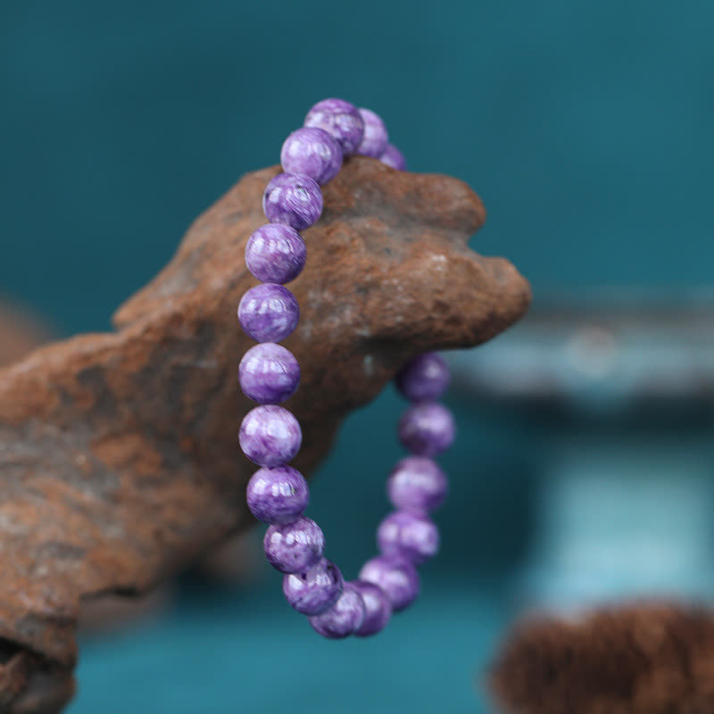 8mm Amethyst Healing Positive Transformation Bracelet