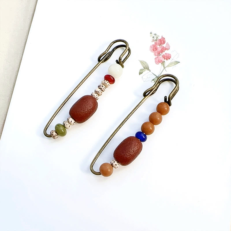 Broche en agate Bodhi de 8 cm pour des bienfaits d'harmonie et de calme