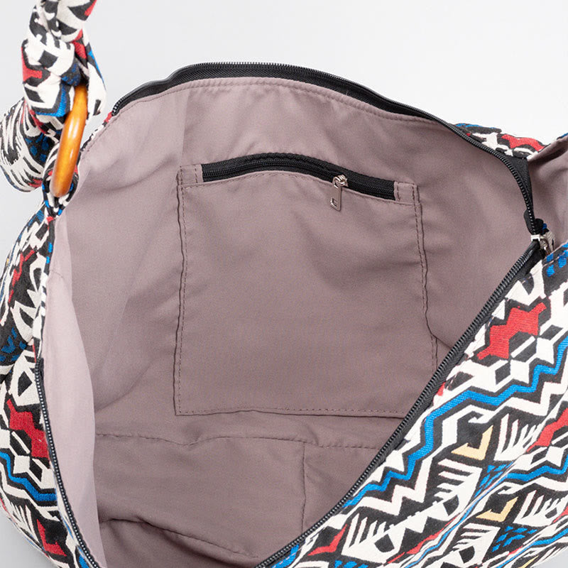 Sac bandoulière à rayures géométriques | Sac bandoulière ajustable