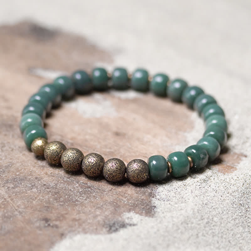 Bracelet tibétain Bodhi Seed Success 6x8mm Cuivre Unisexe