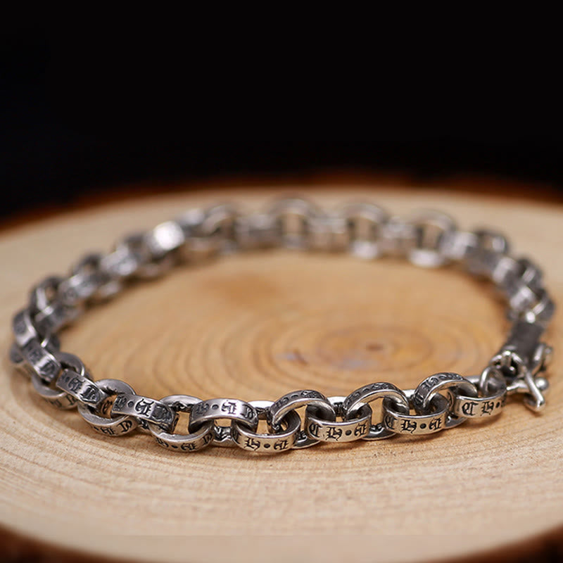 Om Mani Padme Hum 925 Silver Creativity Bracelet 17cm