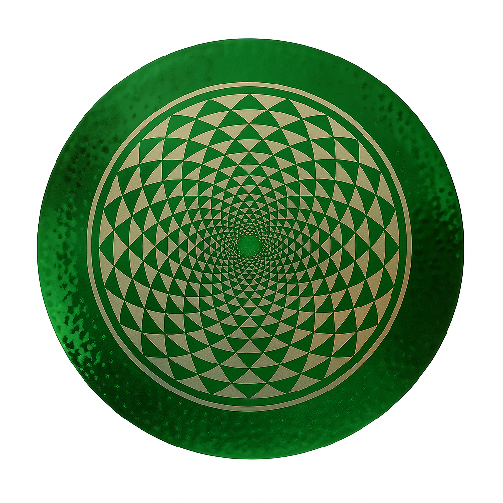 Instrument de gong à géométrie verte pour la guérison par le son