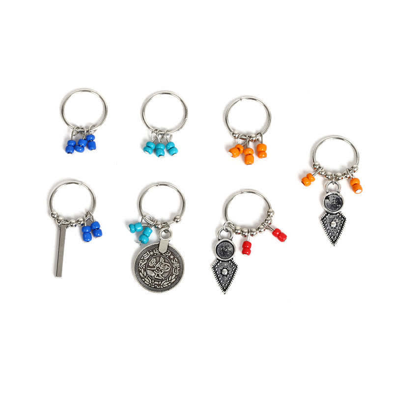 Ensemble de décoration en cuivre antique avec feuilles, pièces de monnaie, perles et épingles à cheveux