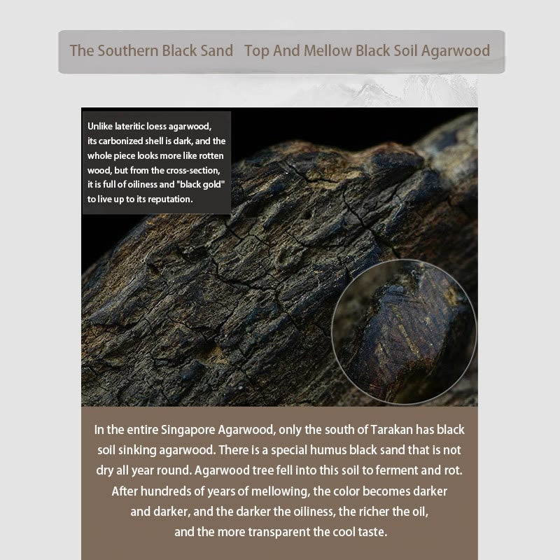 Bracelet Mala en bois d'agar de 8 mm pour la protection et l'équilibre