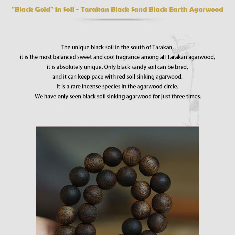 Bracelet Mala en bois d'agar de 8 mm pour la protection et l'équilibre