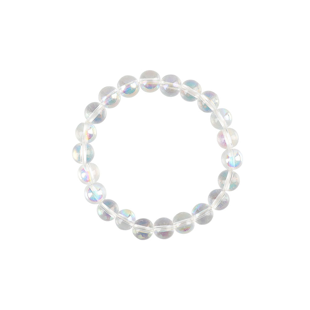 Bracelet en perles de cristal spirituelles Aura Angel de 8 mm