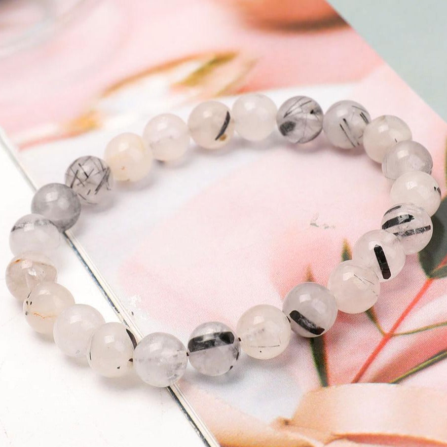 Bracelet de protection en tourmaline noire de 8 mm