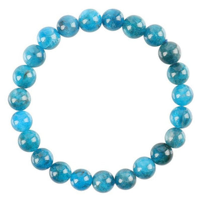 Bracelet spirituel en apatite bleue de 8 mm pour la guérison