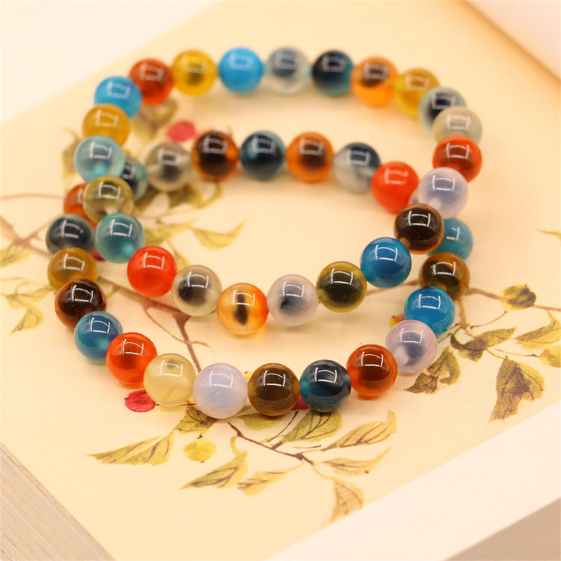 Bracelet de perles en agate bonbon de 8 mm pour plus de confiance