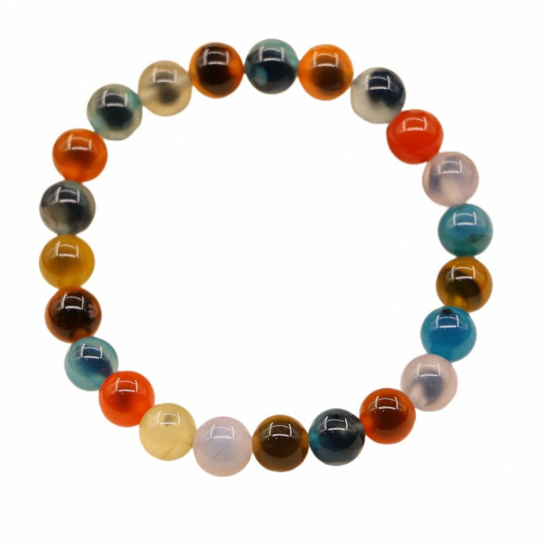 Bracelet de perles en agate bonbon de 8 mm pour plus de confiance