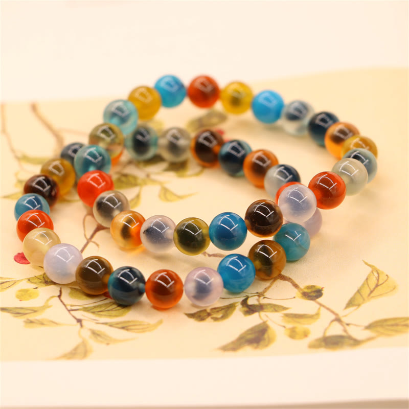 Bracelet de perles en agate bonbon de 8 mm pour plus de confiance