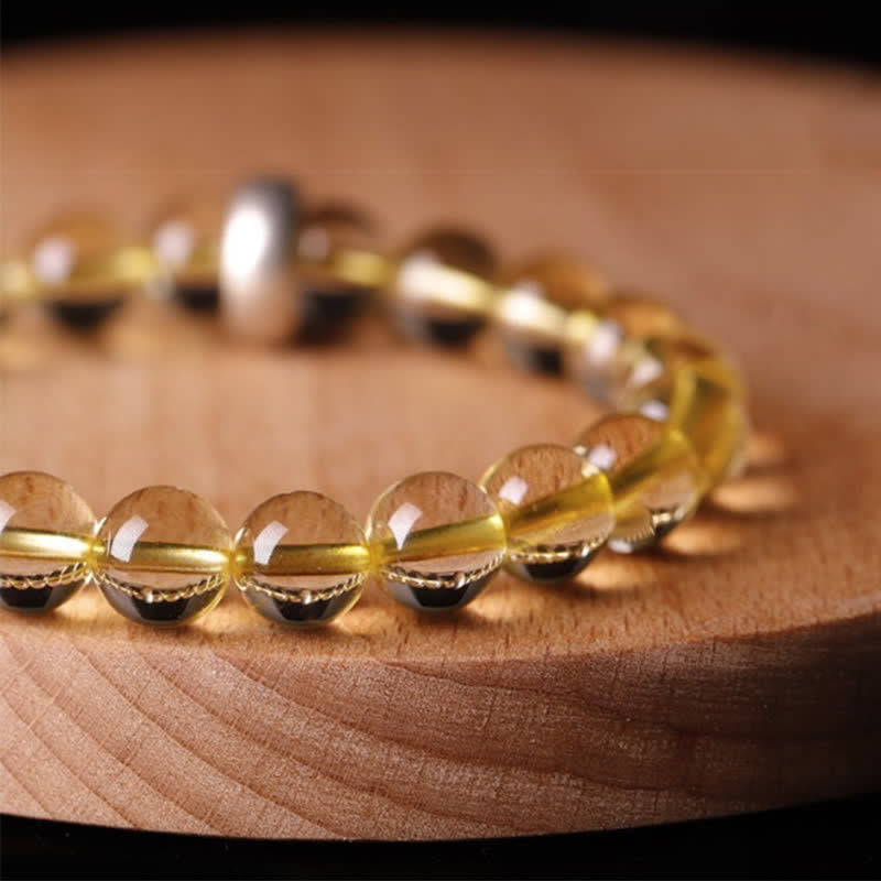 Bracelet du zodiaque chinois en citrine de 8 mm pour la protection spirituelle