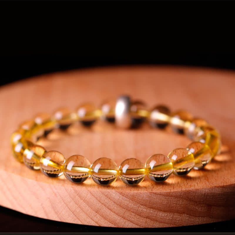 Bracelet du zodiaque chinois en citrine de 8 mm pour la protection spirituelle