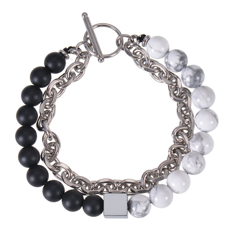 Bracelet de protection double tour en œil de tigre coloré de 8 mm
