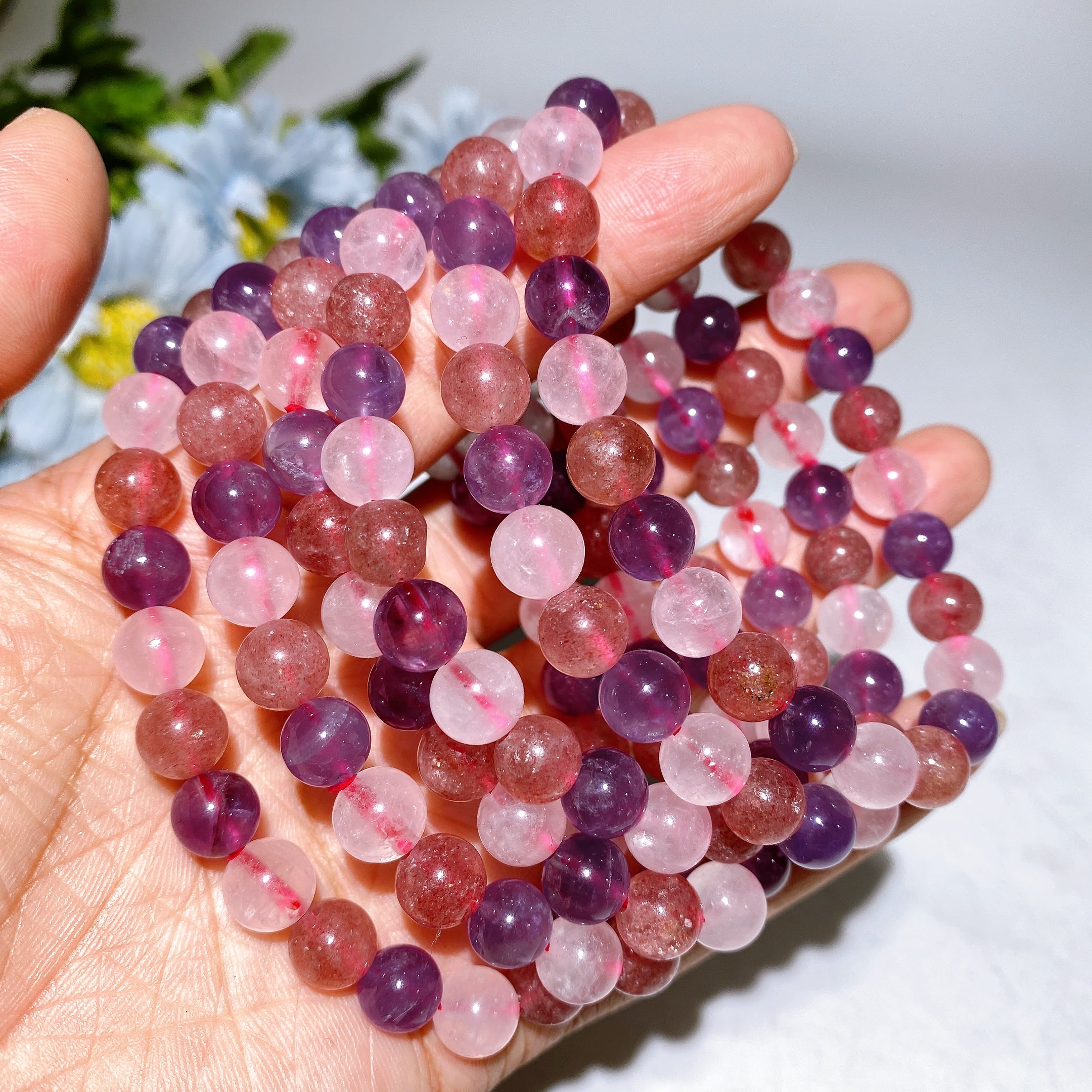 8mm Crystal Healing Bracelet for Spiritual Protection