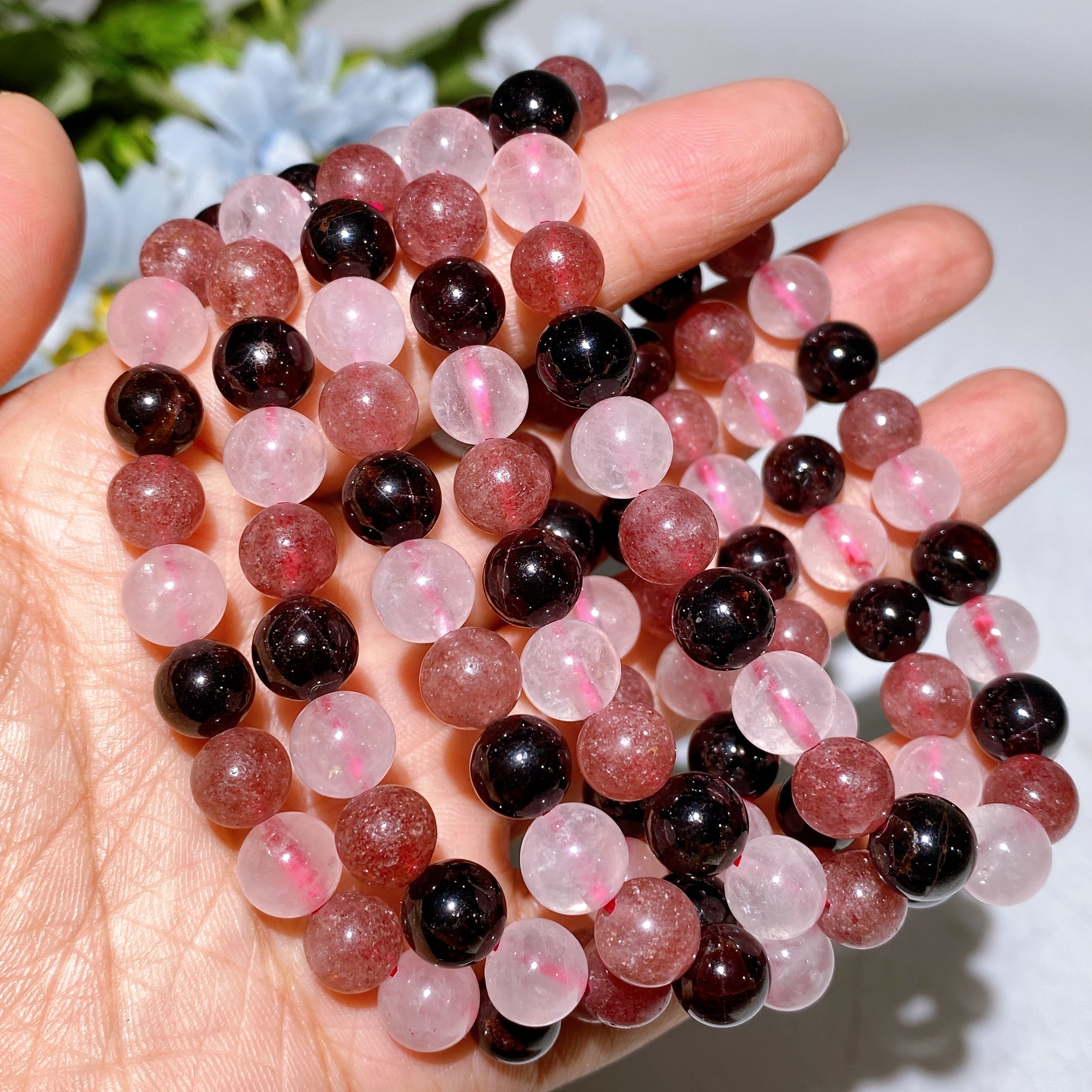 8mm Crystal Healing Bracelet for Spiritual Protection