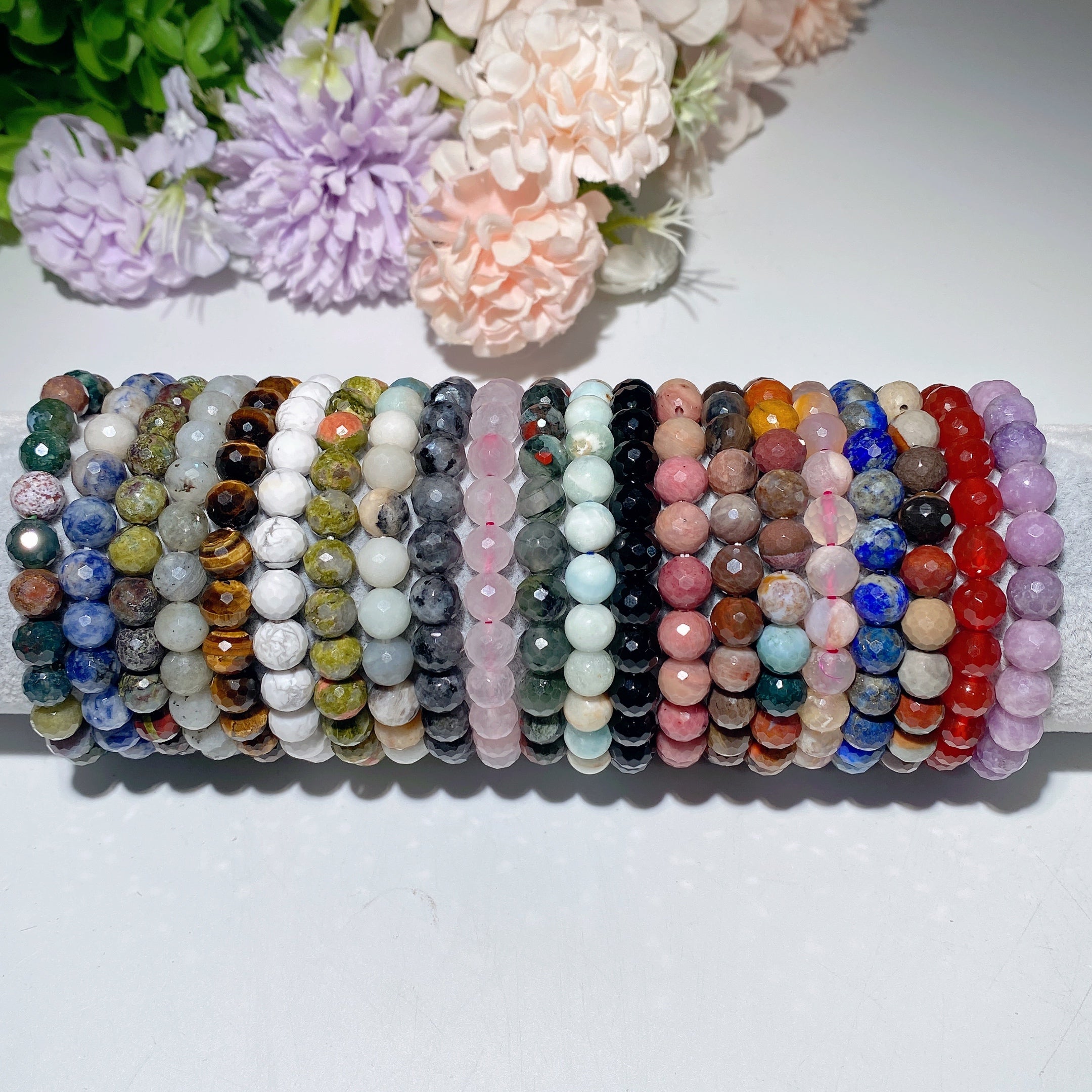 8mm Faceted Mixed Crystal Spiritual Bracelet for Healing