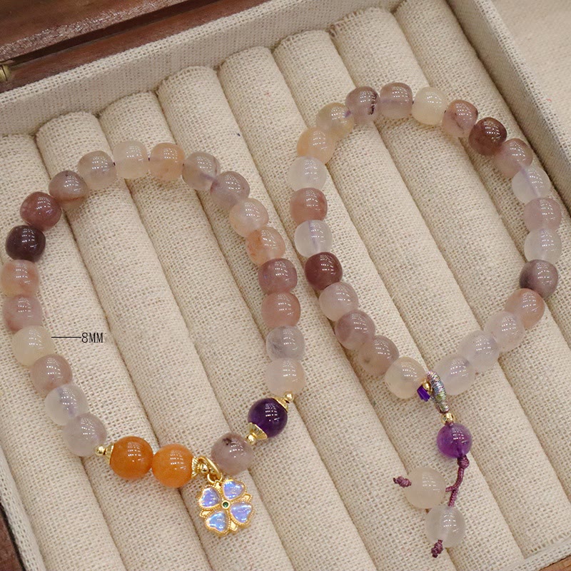 Bracelet de richesse en jade doré de 8 mm pour la chance et la protection