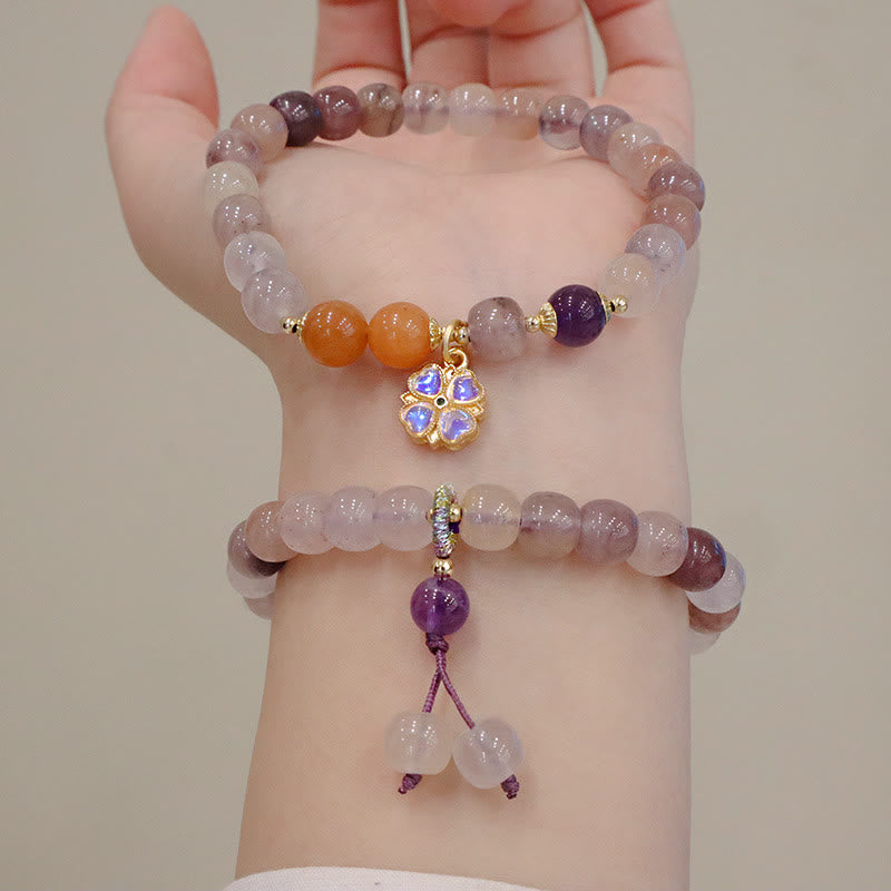 Bracelet de richesse en jade doré de 8 mm pour la chance et la protection
