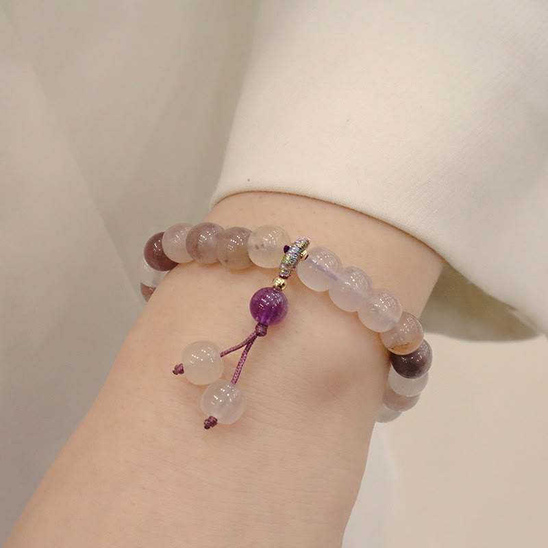 Bracelet de richesse en jade doré de 8 mm pour la chance et la protection
