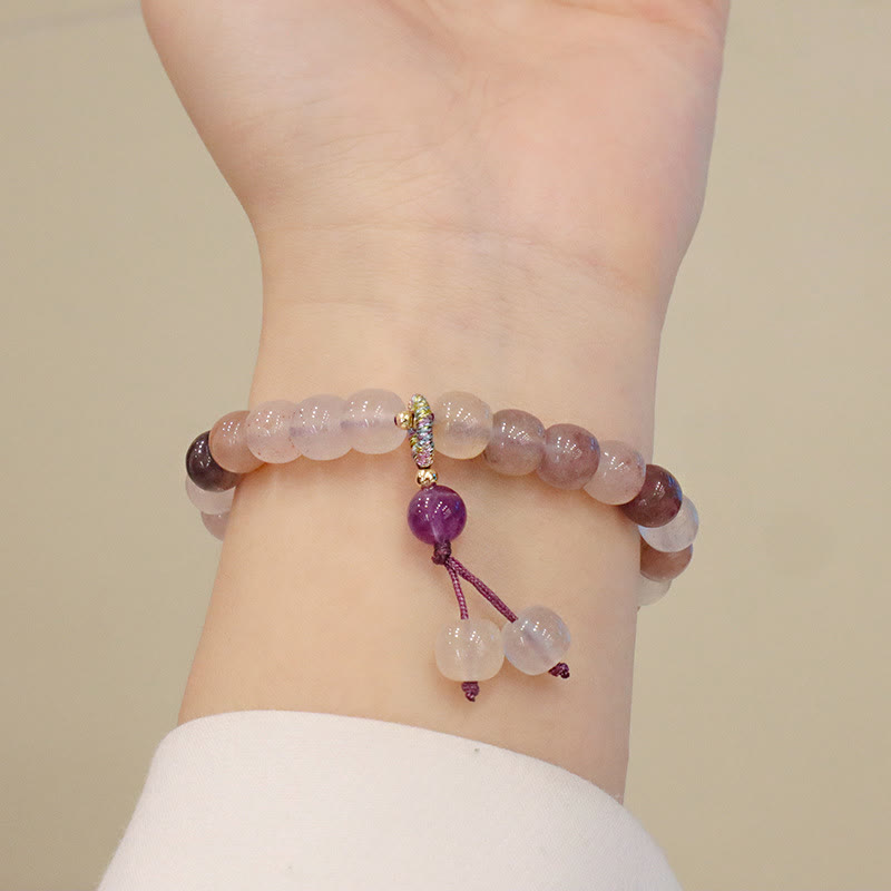 Bracelet de richesse en jade doré de 8 mm pour la chance et la protection