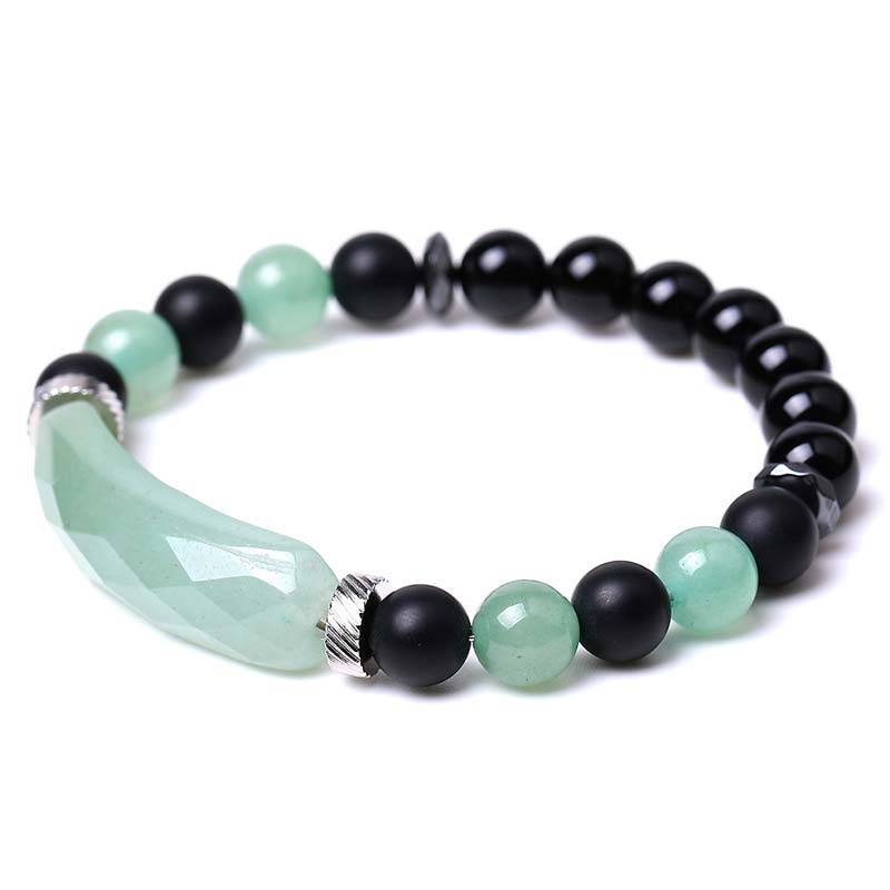 Bracelet de guérison en aventurine verte de 8 mm pour la chance et l'équilibre