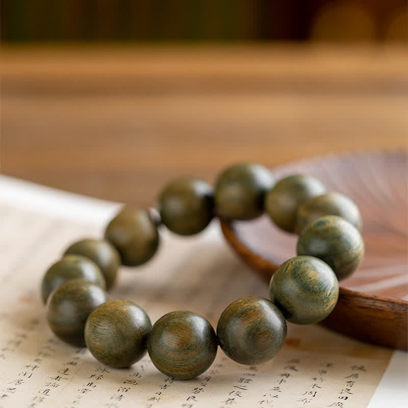 Bracelet de paix apaisant en bois de santal vert 8 mm