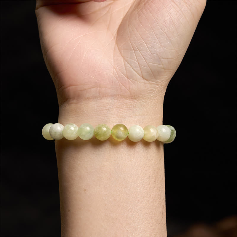 Bracelet d'abondance en jade de 8 mm pour la prospérité et la chance