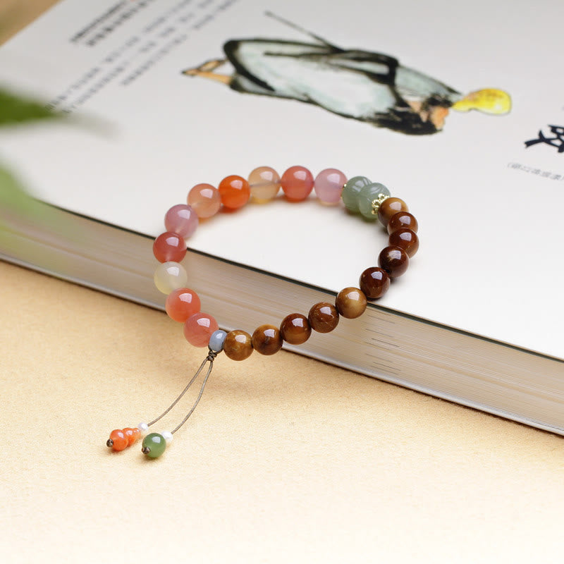 Bracelet de protection en jade Hetian et agate Yanyuan de 8 mm, graines de Kuka
