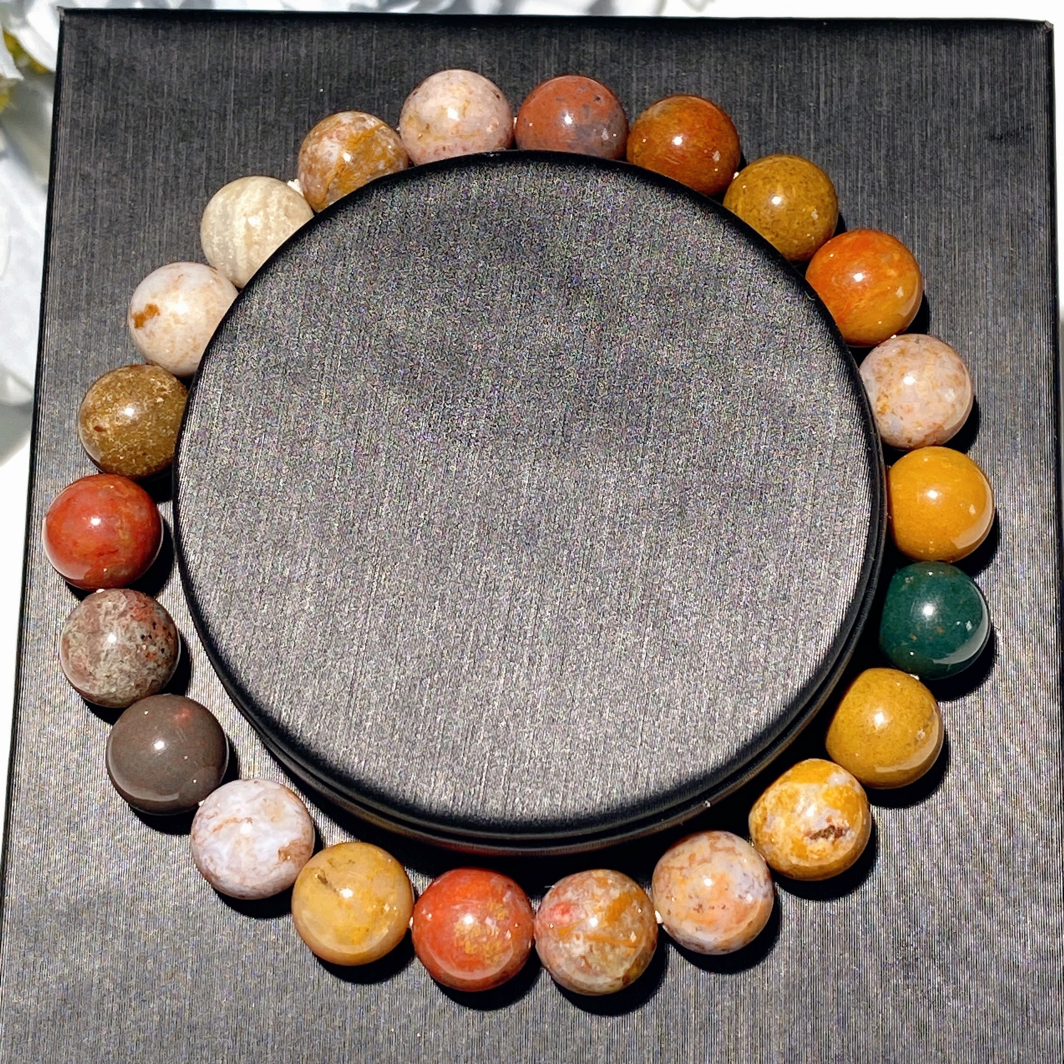 8mm Mixed Crystal Healing Bracelet for Spiritual Balance