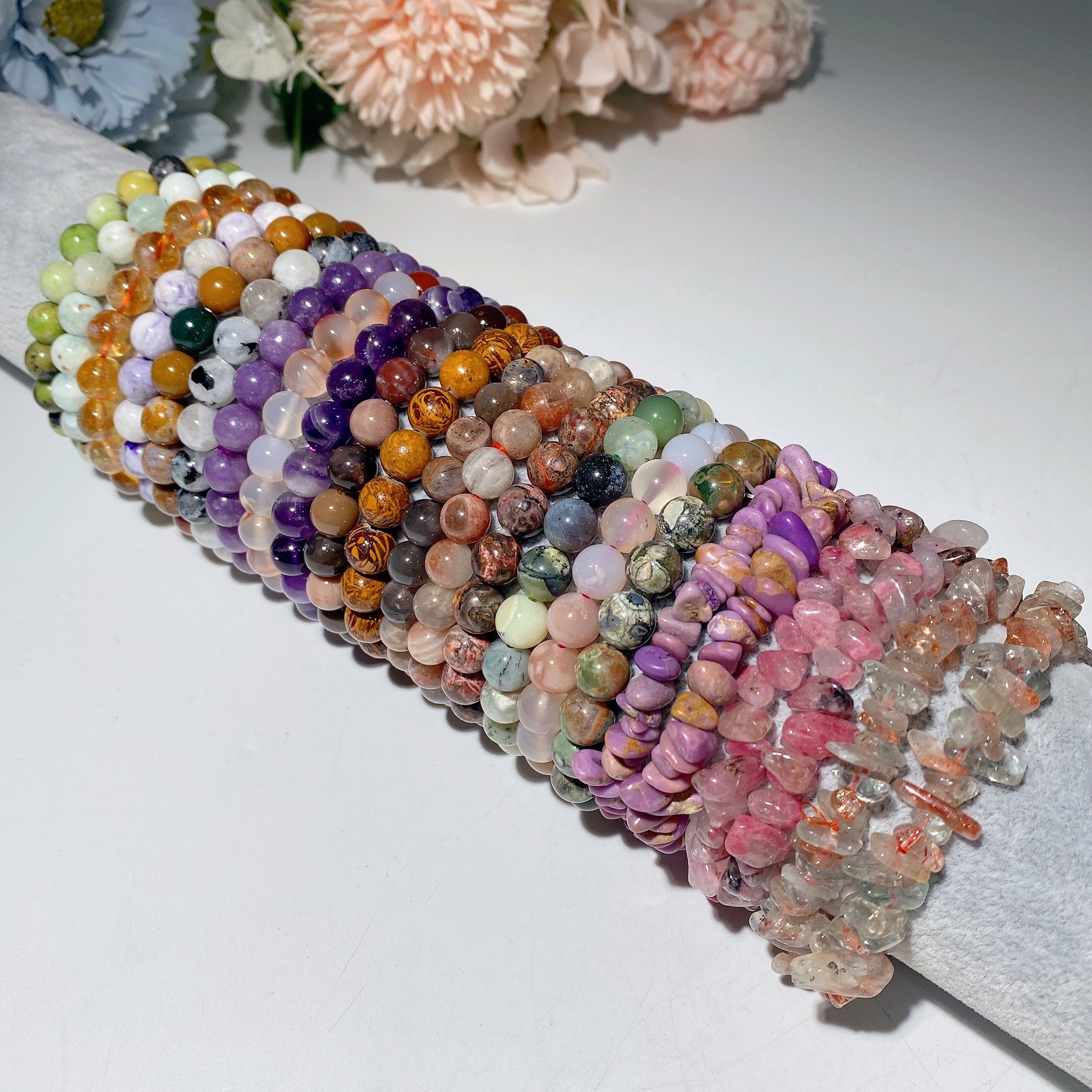 8mm Mixed Crystal Healing Bracelet for Spiritual Balance