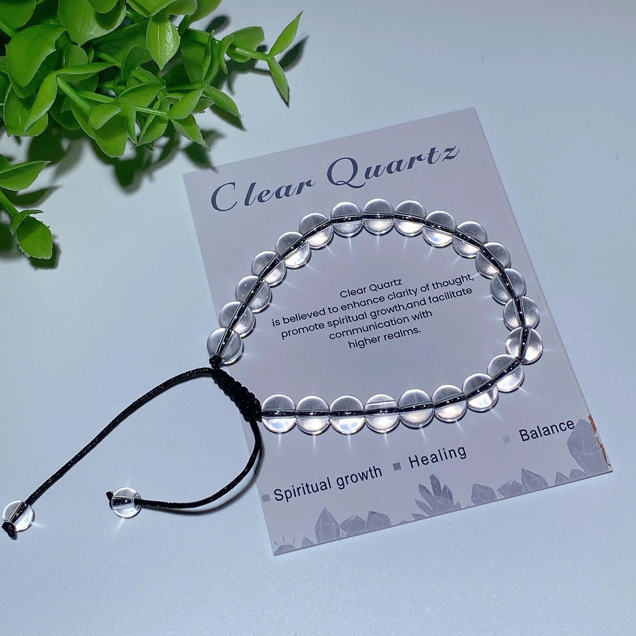 Bracelet spirituel en cristaux mixtes de 8 mm pour la guérison et la protection