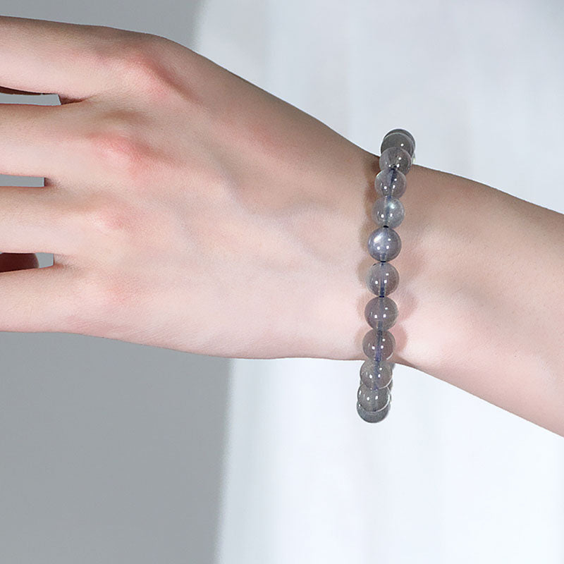 Bracelet en pierre de lune de 8 mm pour le calme et l'énergie positive