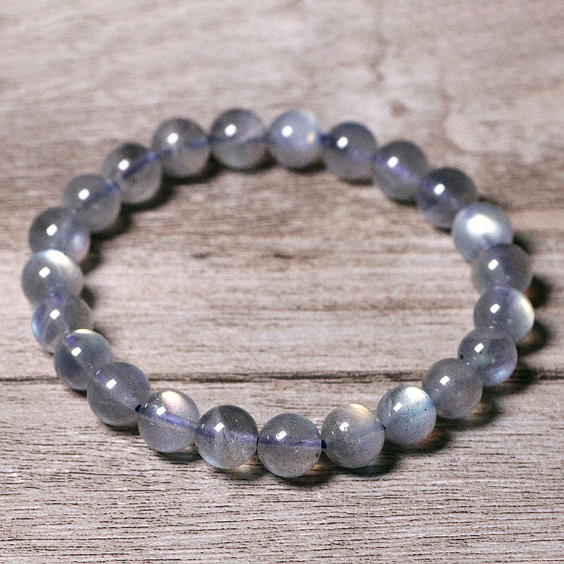 Bracelet en pierre de lune de 8 mm pour le calme et l'énergie positive