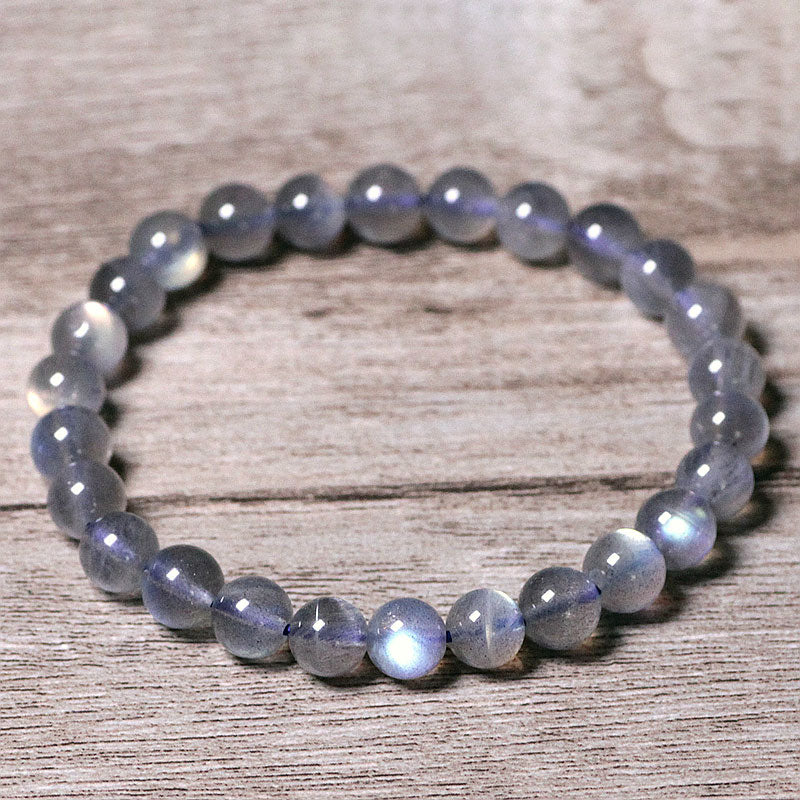 Bracelet en pierre de lune de 8 mm pour le calme et l'énergie positive