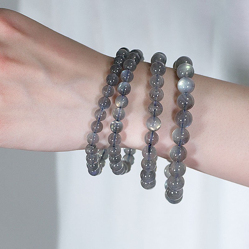 Bracelet en pierre de lune de 8 mm pour le calme et l'énergie positive