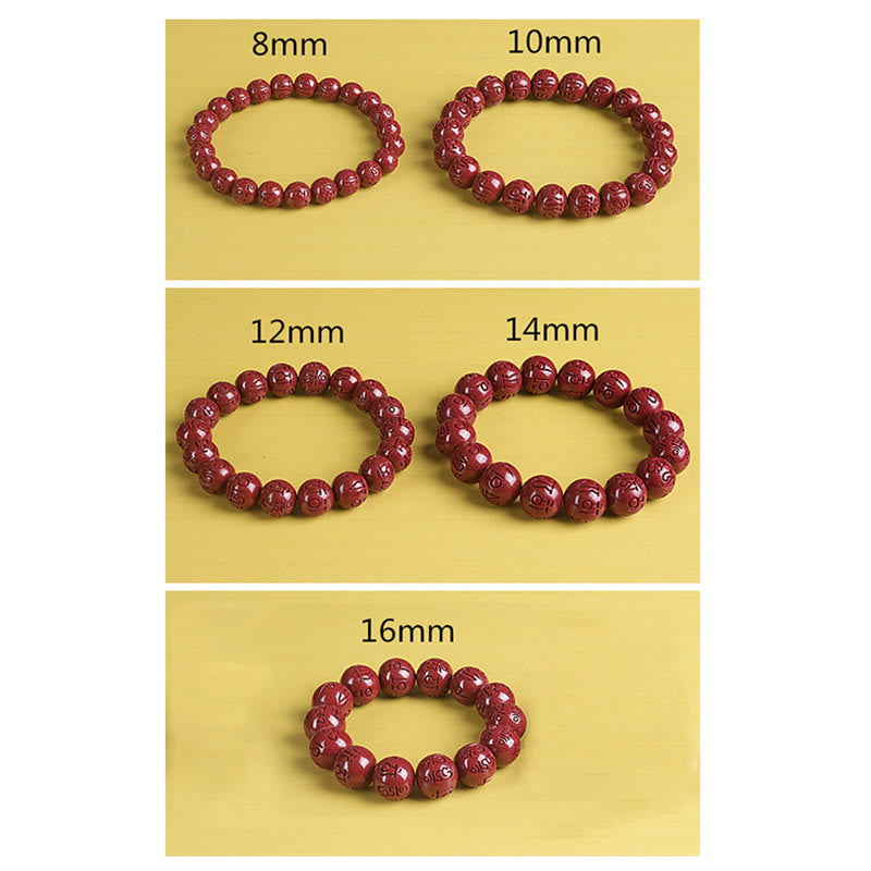 Bracelet de richesse en cinabre double Pixiu naturel de 8 mm