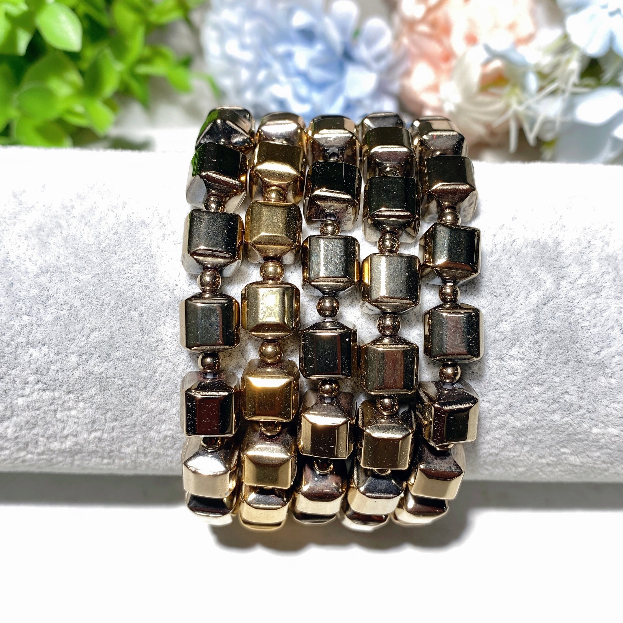 Bracelet de guérison spirituelle en pyrite de 8 mm pour la protection