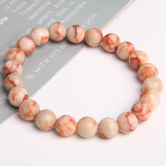 Bracelet spirituel en cristal Red Line de 8 mm