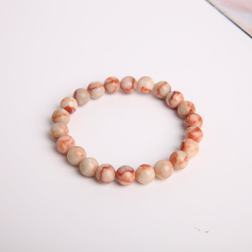 Bracelet spirituel en cristal Red Line de 8 mm