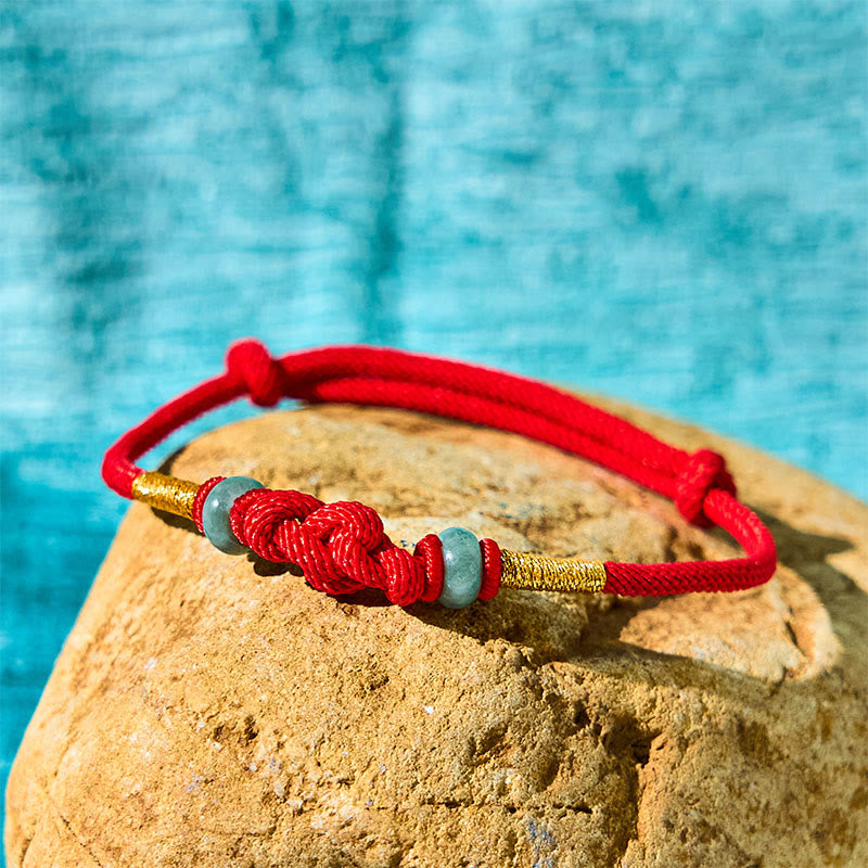 Bracelet porte-bonheur en jade rouge de 8 mm pour couples